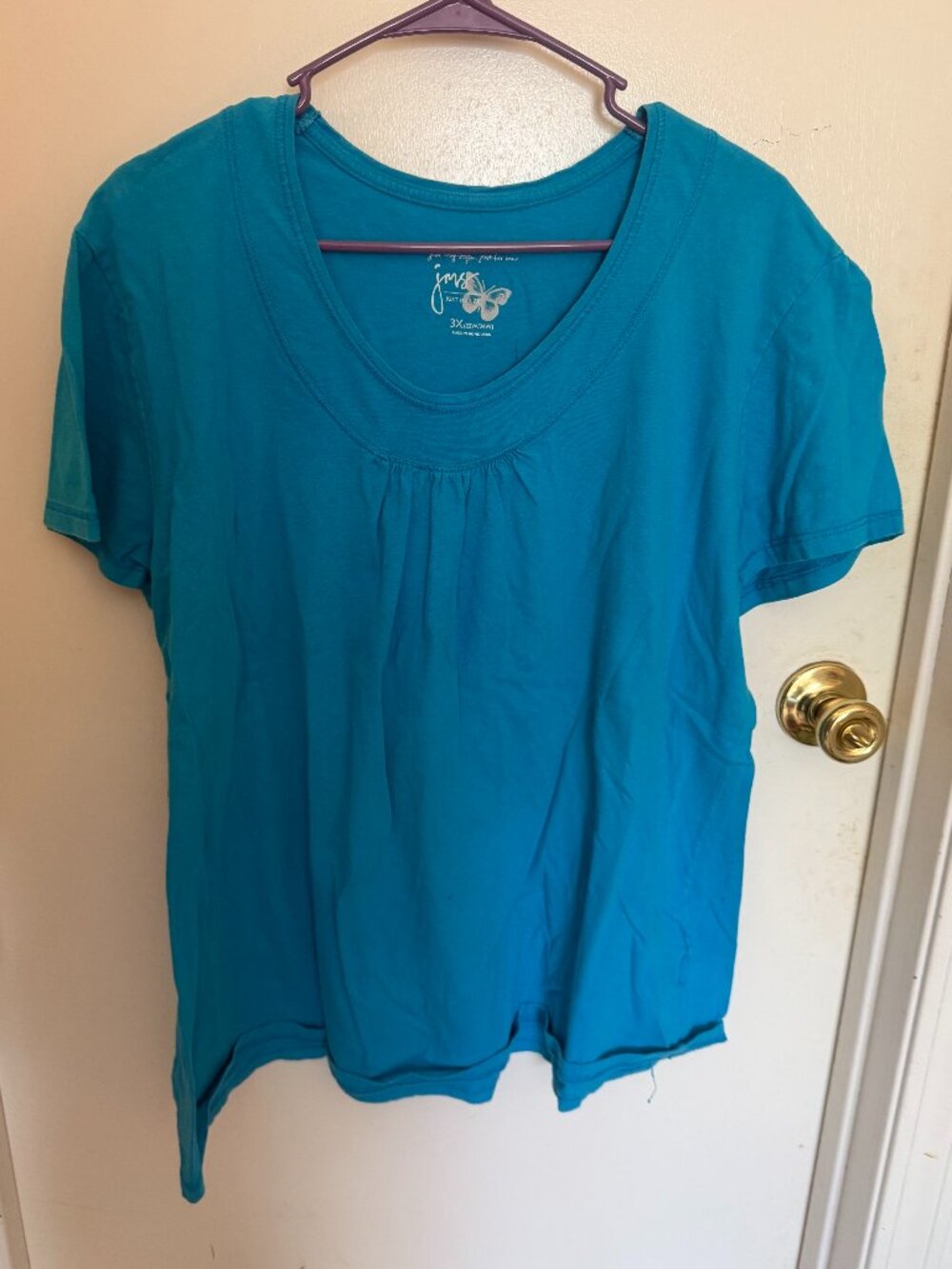 Just My Size Turquoise Tee W 3X